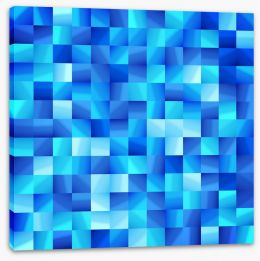 Ocean blue mosaic Stretched Canvas 56507487