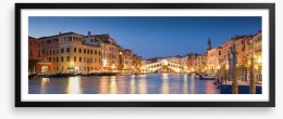 Venice twilight panorama Framed Art Print 56530804