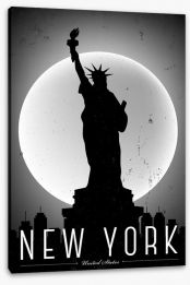 Vintage New York Stretched Canvas 56598193