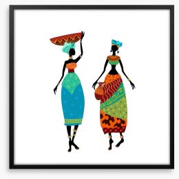 Tribal chores Framed Art Print 56639909