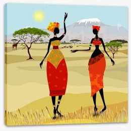 African women on the plains Stretched Canvas 56639922