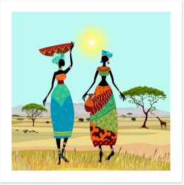 African women on the plains Art Print 56640075