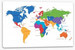 Regions of the world Stretched Canvas 56913629