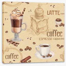 Vintage coffee Stretched Canvas 57135558