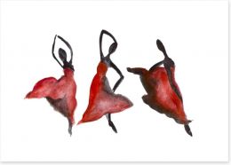 Dancers in red Art Print 57191936