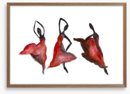 Dancers in red Framed Art Print 57191936
