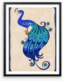 Indian peacock blue Framed Art Print 57410676