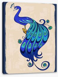 Indian peacock blue Stretched Canvas 57410676