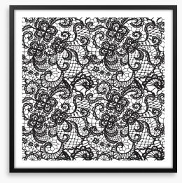 Black lace Framed Art Print 57433677