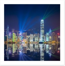 Hong Kong skyline reflections Art Print 57781566