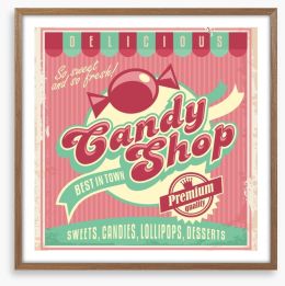 Vintage candy shop Framed Art Print 57912831