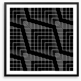 Mono grids Framed Art Print 57989434