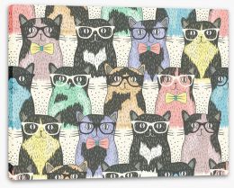 Hipster cats Stretched Canvas 58024892