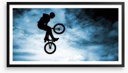 BMX bike silhouette Framed Art Print 58094528