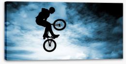BMX bike silhouette Stretched Canvas 58094528