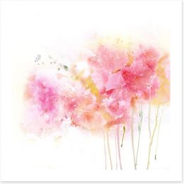 Watercolour carnations Art Print 58101440