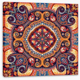Paisley silk Stretched Canvas 58191045