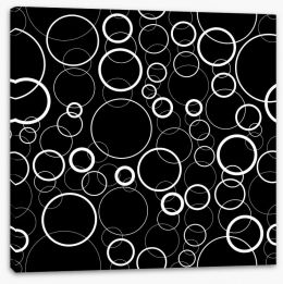 Monochrome rings Stretched Canvas 58283221