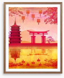 Sacred sunset Framed Art Print 58341652