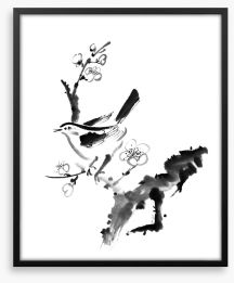 Perched in plum Framed Art Print 58478915