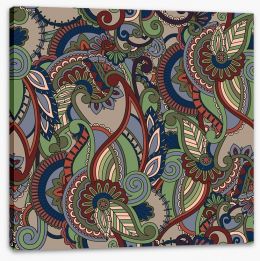 Paisley peace Stretched Canvas 58489998