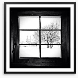 Through the window Framed Art Print 58538459