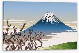 Fuji in the clouds Stretched Canvas 58564501