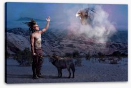 Legend of the wolf and eagle Stretched Canvas 58700686