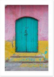 The turquoise door Art Print 58750590