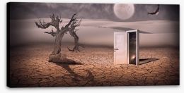 Doorway in the desert Stretched Canvas 58965901