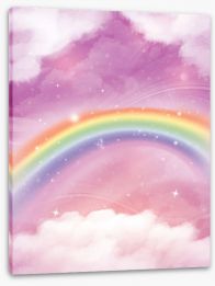 Pink sky rainbow Stretched Canvas 58978878