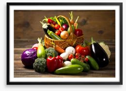 Vegetables in the basket Framed Art Print 59025160