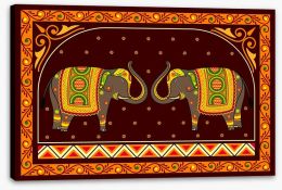 Decorated elephants Stretched Canvas 59058024