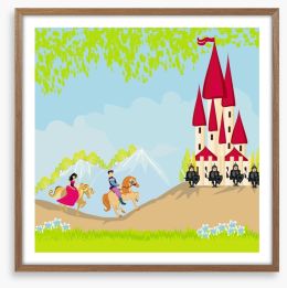 Knights and Dragons Framed Art Print 59084453