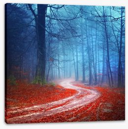 Magical forest road Stretched Canvas 59095852