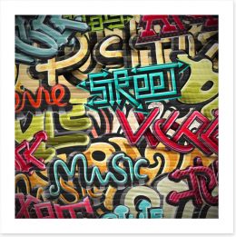 Street music graffiti Art Print 59428004