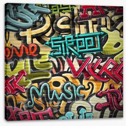 Street music graffiti Stretched Canvas 59428004