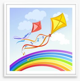 Two kites Framed Art Print 59565776