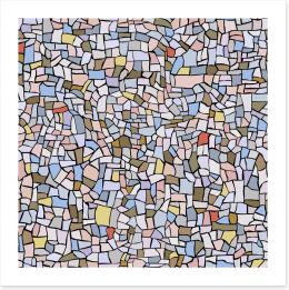 Marble grey mosaic Art Print 59656465