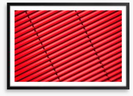 Red shutters Framed Art Print 59686451