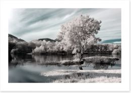 Winter river hues Art Print 59984461