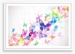 Butterfly rainbow Framed Art Print 60051667
