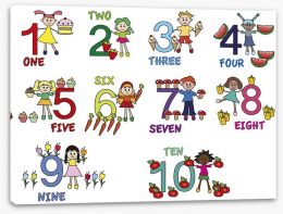 Number friends Stretched Canvas 60262760