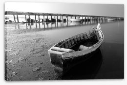 Boat by the jetty Stretched Canvas 60343166