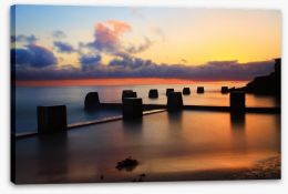 Coogee baths at sunrise Stretched Canvas 60443659