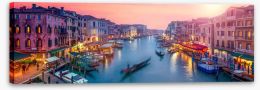 Venice sunset panoramic Stretched Canvas 60468117