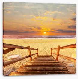 Beach glow Stretched Canvas 60525923