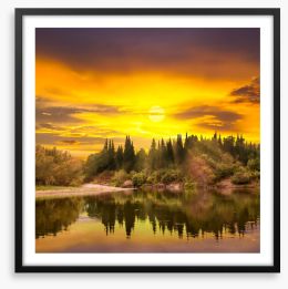 Sunsets / Rises Framed Art Print 60558920