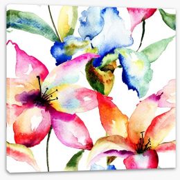 Lily and Iris Stretched Canvas 60562022