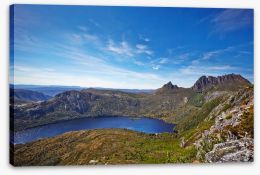 Cradle Mountain and Dove Lake aerial Stretched Canvas 60631847